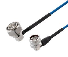 FAIRVIEW MICROWAVE FMCA2503-48 LOW PIM RA 4.3-10 MALE TO RA N MALE CABLE TFT-402-LF COAX IN 48 INCH USING TIMES MICROWAVE COMPONENTS