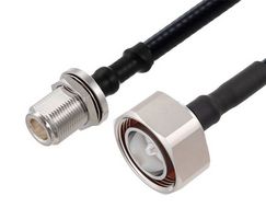 FAIRVIEW MICROWAVE FMCA2541-36 FIRE RATED LOW PIM 7-16 DIN MALE TO N FEMALE BULKHEAD CABLE SPF-250 COAX USING TIMES MICROWAVE PARTS