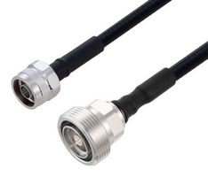 FAIRVIEW MICROWAVE FMCA2561-12 RF / Coaxial Cable Assembly, 12 ", 305 mm, SPO-250, 7/16 DIN Right Angle Jack, N Type Plug