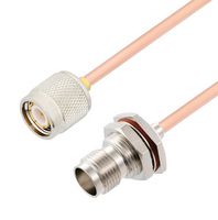 FAIRVIEW MICROWAVE FMCA2793-60 TNC MALE TO TNC FEMALE BULKHEAD CABLE RG402 TYPE .141 COAX IN 60 INCH