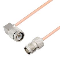 FAIRVIEW MICROWAVE FMCA2795-12 RF / Coaxial Cable Assembly, 12 ", 305 mm, FM-SR141CU-STR, RG402, TNC Right Angle Plug, TNC Jack