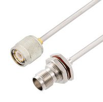 FAIRVIEW MICROWAVE FMCA2838-100CM TNC MALE TO TNC FEMALE BULKHEAD CABLE TINNED ALUMINUM RG402 TYPE .141 COAX IN 100 CM
