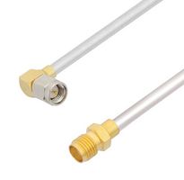FAIRVIEW MICROWAVE FMCA2865-36 RA SMA MALE TO SMA FEMALE CABLE TINNED ALUMINUM RG402 TYPE .141 COAX IN 36 INCH