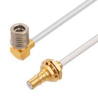 FAIRVIEW MICROWAVE FMCA2888-100CM RA QMA MALE TO QMA FEMALE BULKHEAD CABLE TINNED COPPER RG402 TYPE .141 COAX IN 100 CM