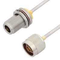 FAIRVIEW MICROWAVE FMCA2899-24 RF / Coaxial Cable Assembly, 24 ", 610 mm, FM-SR141CUTN-STR, RG402, N Type Plug