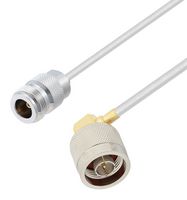 FAIRVIEW MICROWAVE FMCA2902-24 RF / Coaxial Cable Assembly, 24 ", 610 mm, FM-SR141CUTN-STR, RG402, N Type Right Angle Plug