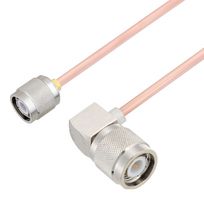 FAIRVIEW MICROWAVE FMCA2922-24 RF / Coaxial Cable Assembly, 24 ", 610 mm, FM-SR086CU-STR, RG405, TNC Plug, TNC Right Angle Plug