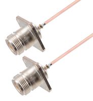 FAIRVIEW MICROWAVE FMCA2946-12 RF / Coaxial Cable Assembly, 12 ", 305 mm, FM-SR086CU-STR, RG405, N Type Jack, N Type Jack