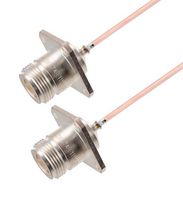 FAIRVIEW MICROWAVE FMCA2946-100CM N FEMALE 4 HOLE FLANGE TO N FEMALE 4 HOLE FLANGE CABLE RG405 TYPE .086 COAX IN 100 CM