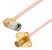FAIRVIEW MICROWAVE FMCA2955-24 RF / Coaxial Cable Assembly, 24 ", 610 mm, FM-SR086CU-STR, RG405, SMA Right Angle Plug, SMA Jack