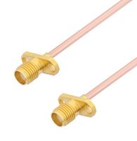 FAIRVIEW MICROWAVE FMCA2957-36 SMA FEMALE 2 HOLE FLANGE TO SMA FEMALE 2 HOLE FLANGE CABLE RG405 TYPE .086 COAX IN 36 INCH