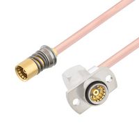 FAIRVIEW MICROWAVE FMCA2967-48 SNAP-ON BMA JACK TO RA SLIDE-ON BMA JACK 2 HOLE FLANGE CABLE RG405 TYPE .086 COAX IN 48 INCH