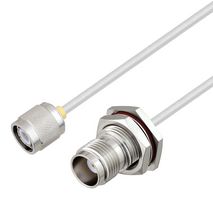 FAIRVIEW MICROWAVE FMCA2979-12 RF / Coaxial Cable Assembly, 12 ", 305 mm, FM-SR086ALTN-STR, RG405, TNC Plug, TNC Bulkhead Jack