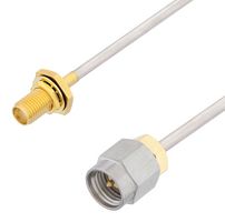 FAIRVIEW MICROWAVE FMCA3004-12 RF / Coaxial Cable Assembly, 12 ", 305 mm, FM-SR086ALTN-STR, RG405, SMA Plug, SMA Bulkhead Jack