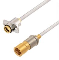 FAIRVIEW MICROWAVE FMCA3023-60 SNAP-ON BMA JACK TO SLIDE-ON BMA JACK 2 HOLE FLANGE CABLE TINNED ALUMINUM RG405 TYPE .086 COAX IN 60 INCH