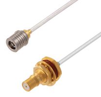 FAIRVIEW MICROWAVE FMCA3046-12 RF / Coaxial Cable Assembly, 12 ", 305 mm, 0.086" Semi Rigid, RG405, QMA Plug, QMA Bulkhead Jack