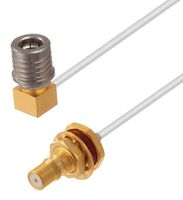 FAIRVIEW MICROWAVE FMCA3048-100CM RA QMA MALE TO QMA FEMALE BULKHEAD CABLE TINNED COPPER RG405 TYPE .086 COAX IN 100 CM