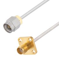 FAIRVIEW MICROWAVE FMCA3069-12 RF / Coaxial Cable Assembly, 12 ", 305 mm, 0.086" Semi Rigid, RG405, SMA Plug, SMA Flange Jack