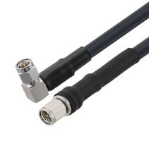FAIRVIEW MICROWAVE FMC00724-12 LOW LOSS SMA MALE TO RA SMA MALE CABLE 12 INCH LENGTH LMR-240-UF COAX USING TIMES MICROWAVE COMPONENTS