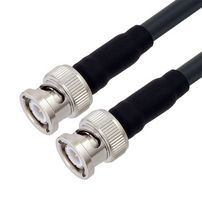 FAIRVIEW MICROWAVE FMC01078-24 FIRE RATED LOW LOSS BNC MALE TO BNC MALE CABLE 24 INCH LENGTH LMR-240-FR COAX USING TIMES MICROWAVE COMPONENTS