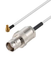 FAIRVIEW MICROWAVE FMC01215-18 RA MINI SMP FEMALE TO BNC FEMALE CABLE RG405 TYPE .086 COAX IN 18 INCH