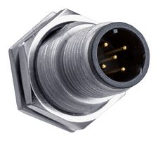 AMPHENOL LTW HDM12A-05PMMP-SF8001 Conector para Sensor, Negro, M Series, M12, Male, 5 Contactos, PCB Macho, Montaje en Panel Recto