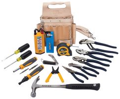 IDEAL 35-800 Electrician Kit, Pliers, Cable Cutter, Deburring Tool, Screwdrivers, Hammer, Tape Measure