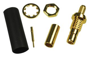 AMPHENOL RF 142191 RF / Coaxial Connector, SMB Coaxial, Straight Bulkhead Jack, Crimp, 50 ohm