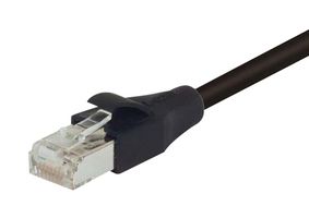 L-COM TRD855SIGBLK-30 Ethernet Cable, Cat5e, RJ45 Plug to RJ45 Plug, STP (Shielded Twisted Pair), Black, 9.1 m, 30 ft
