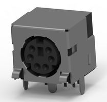 TE CONNECTIVITY - AMP 5750071-1 DIN Audio / Video Connector, Mini, 6 Contacts, Jack, PCB Mount, Through Hole Right Angle
