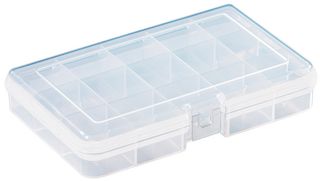 MULTICOMP PRO 101CTN Storage Box, 15 Compartment, Transparent, 31mm x 166mm x 112mm