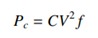 Average circuit power that is proportional to circuit size