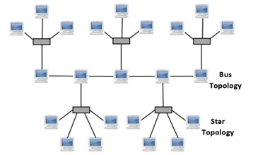 Star-bus hybrid topology