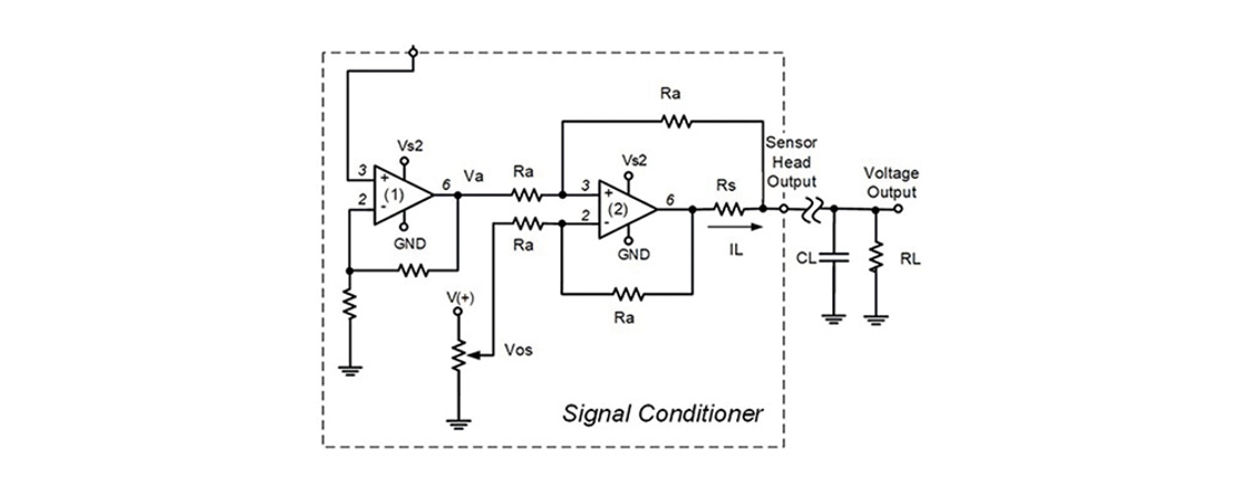 Signal Conditioner for the output voltage of accelerometer
