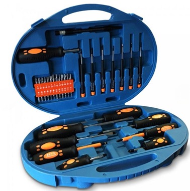 Screwdriver Kit, Phillips, Torx, Hex, Slotted, Assorted Accessories (Source)