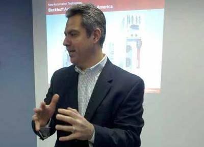 Aurelio Banda, Beckhoff Automation vice president of sales and marketing, was named to be president of Beckhoff Automation LLC North American operations, effective Jan. 1, 2015. Banda spoke to Control Engineering and Plant Engineering in December about sm